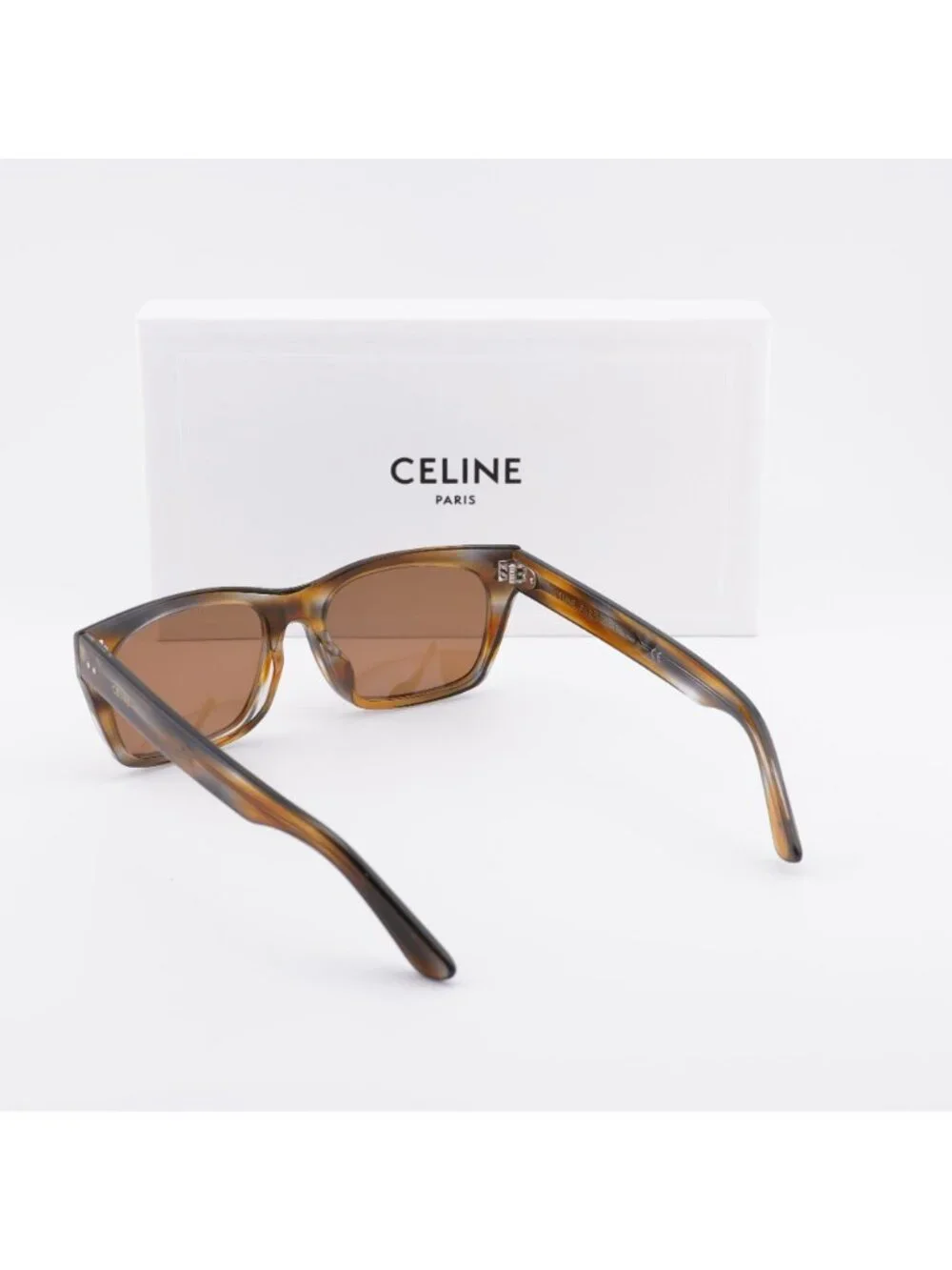 Celine CL40060F 55J Square Sunglasses - Brown / Roviex